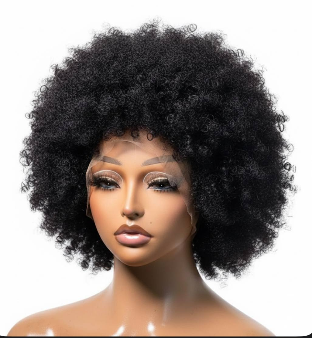Afro Wig Human Hair Afro Wig - Image 2